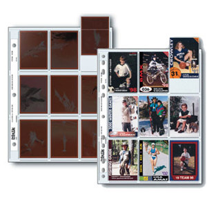 Print File Archival 120 Size Negative Pages Holds Nine Individual 6x7 Sleeved Frames or Collectable Cards 0200205