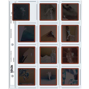 Print File Archival 120 Size Slide Pages Holds Twelve 2 1/4x2 1/4" (6x6cm) Mounted or Unmounted Transparencies or Negatives 0560290