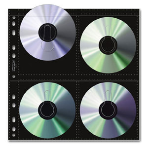 Print File Archival CD Storage Pages, 8 CD's Per Page: Picture 1 regular