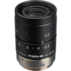  Fujinon TF25DA-8B 25mm F/2.2 C-Mount Lens for Machine Vision and Industrial Applications, C-Mount, Manual Iris 