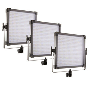  F & V Lighting K4000 Daylight LED Studio Panel Light, 3 Light Kit 