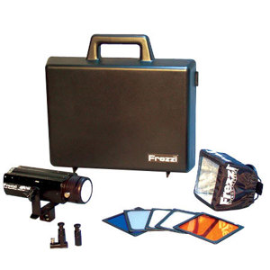  Frezzi MAK24-2A Mini-Sun Gun HMI Video Light Kit with 24 Watt HMI Bulb & Softbox, DC Powered. 