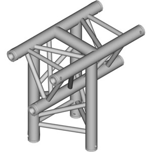  Global Truss 1.64' (0.5m) 3 Way Triangular Horizontal T-Junction Apex In 