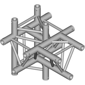 Global Truss 1.64' (0.5m) 5 Way Triangular T-Junction TR-4099-U/D