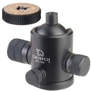  Giottos MH-1300 Pro Series II Extra Large Socket & Ball Head with 1/4x20 Camera Mount - Max Load: 25 Lbs. 