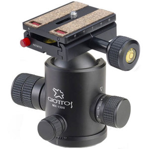  Giottos MH-1300 Pro Series II Extra Large Socket & Ball Head with MH-657 Quick Release System - Max Load: 20 Lbs. 