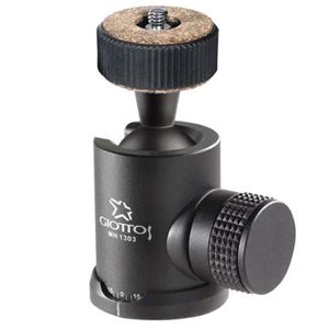  Giottos MH-1303C Pro Single Knob Ball Head with Dual Threaded Camera Plate - Max Load: 11 Lbs. 