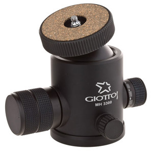  Giottos MH-3300 Pro Series II Extra Large Socket & Ball Head with 550C (3/8-1/4") Camera Mount - Max Load: 28 Lbs. 