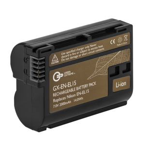 Image :  Green Extreme EN-EL15 Lithium-Ion Rechargeable Battery Pack for D600 D7000 D7100 D800 D800E 1 V1 Cameras (1800mAh 7.0volts) 