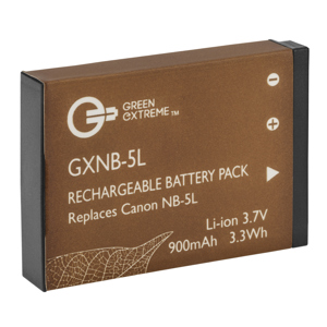 Image :  Green Extreme NB-5L Lithium-Ion Rechargeable Battery Pack (900mAh 3.7volts) 