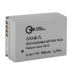Green Extreme NB-7L Lithium-Ion Rechargeable Battery Pack (900mAh 7.4volts) Thumbnail Image