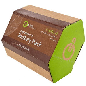 Green Extreme NB-8L Lithium-Ion Rechargeable Battery Pack (770mAh 3.7volts) Thumbnail Image