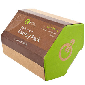 Green Extreme NB-9L Lithium-Ion Rechargeable Battery Pack (750mAh 3.7volts) Thumbnail Image