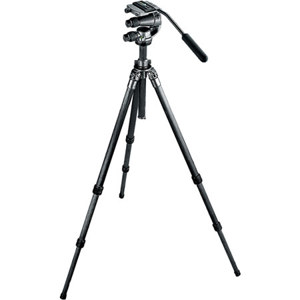  Gitzo GK2500LVLQR Series 2 Lightweight 6x Carbon Fiber LVL 3-Section Tripod Kit with Fluid Video Head & Adjustable Counterbalance System, Maximum Height 71", Supports 11 lbs. 