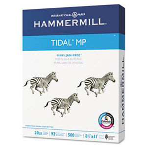  Hammermill Tidal MP Copy Paper, 8.5x11", 20lb, 5000 Sheets/Case, White 