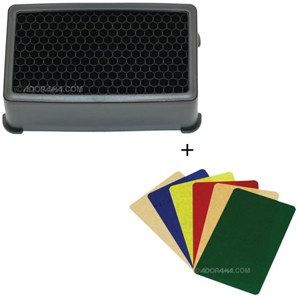  Harbor Digital Quick Spot Small 1/8" Honeycomb Grid with Adapter (without Gels) for Canon 380EX, Minolta 5200I, 5400HS, Sunpack 2000DZ, Vivitar 3500, 273, 850AF, 2500, Flash Models 