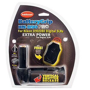Image :  Hahnel Battery Grip with Infrared Remote for Nikon D90 Digital Camera 