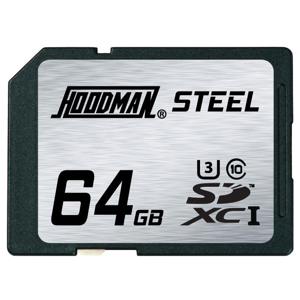 Hoodman Class 10 64GB RAW Steel SDXC UHS-1 Memory Card RAWSDXC64GBU1