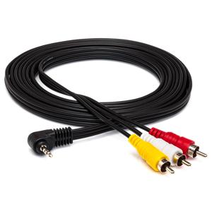 Hosa 5Ft Camcorder Cable, 3.5mm Mini Male - 3 RCA Male: Picture 1 regular