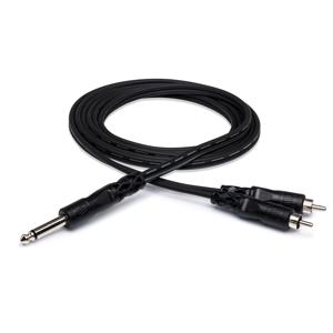 Hosa 9.9ft (3m) 1/4in Mono Male to Two RCA Male Y-Cable: Picture 1 regular
