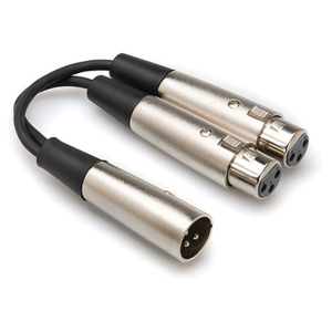 Hosa 6in 3 Pin XLR Male to 2 XLR Female Y-Cable: Picture 1 regular