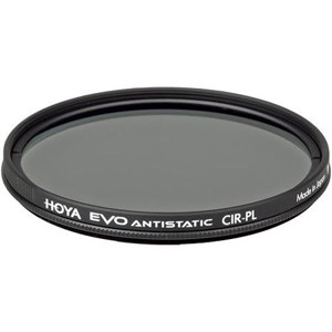  Hoya Evo Antistatic CPL Circular Polarizer Filter - 55mm - Dust / Stain / Water Repellent, Low-Profile Filter Frame 