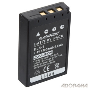 Image :  Flashpoint Replacement Lithium Ion Battery for Olympus BLS-1 1400mAh 7.2 Volts 