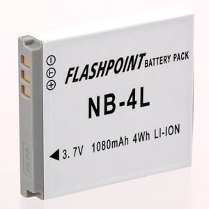 Flashpoint Replacement Rechargeable Battery for the Canon NB-4L for Elph Cameras Thumbnail Image