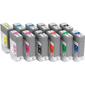  Canon Complete Ink-Tank Set for the iPF5100 & iPF6100 Printers, 130ml - 12 Pack 