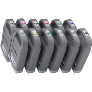  Canon Complete Ink-Tank Set for the iPF8100 & iPF9100 Printers, 330ml - 12 Pack 
