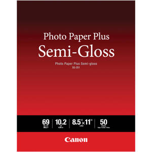  Canon SG-201 Photo Paper Plus Semi-Gloss, 8.5x11", 50 Sheets 