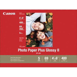  Canon Photo Paper Plus Glossy II Inkjet Paper, 4x6", 400 Sheet Pack 