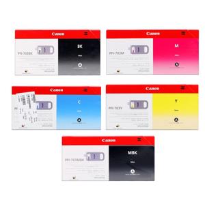  Canon Complete Set 5 Ink Tanks 700ML for iPF605/510/650/655/750/755/710/610 