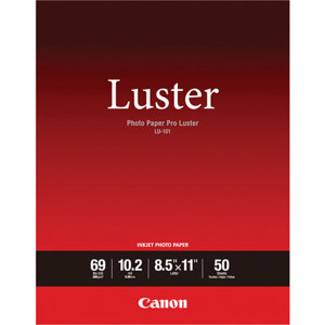  Canon 8.5x11" Photo Paper Pro Luster, 50 Sheets 