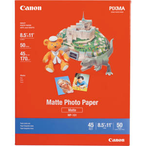  Canon Matte Photo Inkjet Paper, 8.5 mil., 8.5x11", 50 Sheets 