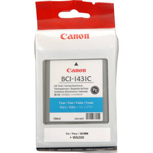  Canon BCI-1431C PG Cyan Ink Cartridge for the imagePROGRAF W6400 Inkjet Printer. 