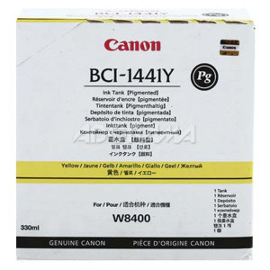 Canon BCI-1441Y PG Yellow Ink Cartridge for the imagePROGRAF W8400 Inkjet Printer. 
