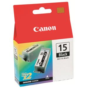  Canon BCI-15B, Black Ink Cartridge for Many i & Pixma Series Inkjet Printers. 