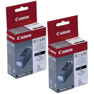  Canon Twin Multi Pack BCI-3eBk Black Ink Tank for Many BJC, S & Multipass Series Inkjet Printers. 