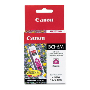  Canon BCI-6M Magenta Ink Cartridge for Many S & I Series 6 Color Inkjet Printers. 