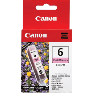  Canon BCI-6PM Photo Magenta Ink Cartridge for Many S & I Series 6 Color Inkjet Printers. 