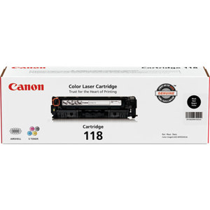  Canon Black Monochrome Toner Cartridge 118 for imageCLASS MF8350 Color Laser Printer, (Yield Approximatly 3,400 pages) 