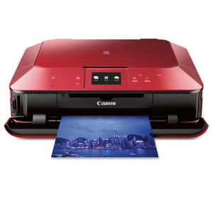  Canon PIXMA Printing Solutions MG7120 Wireless Color All-in-One Inkjet Printer, 9600x2400 dpi Color, 15ipm Black/10ipm Color Print - Print/Copy/Scan, Red 