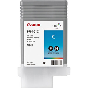  Canon PFI-101C Cyan Ink Tank for the imagePROGRAF iPF5100 and iPF5000 Inkjet Printers, 130 ml. 