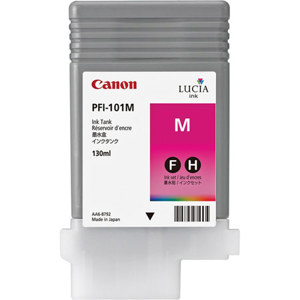  Canon PFI-101M Magenta Ink Tank for the imagePROGRAF iPF5100 and iPF5000 Inkjet Printers, 130 ml. 