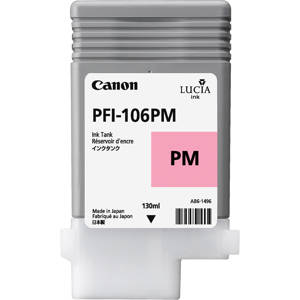 Canon PFI106 Pigment Ink Tank, 130ml Capacity, Photo Magenta 