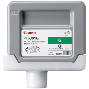  Canon PFI-301G Green Ink Tank for the imagePROGRAF iPF8000 and iPF9000 Inkjet Printers, 330 ml. 