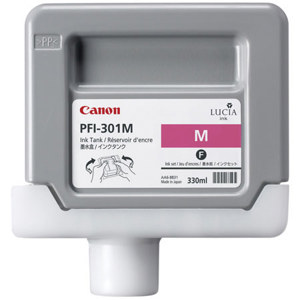  Canon PFI-301M Magenta Ink Tank for the imagePROGRAF iPF8000 and iPF9000 Inkjet Printers, 330 ml. 