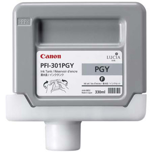  Canon PFI-301PGY Photo Gray Ink Tank for the imagePROGRAF iPF8000 and iPF9000 Inkjet Printers, 330 ml. 