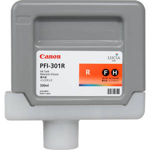  Canon PFI-301R Ink Tank for the imagePROGRAF iPF8000 and iPF9000 Inkjet Printers, 330 ml. 